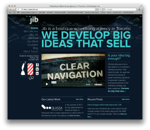 Full web site for desktop browser
